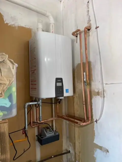 Tankless water heater installation