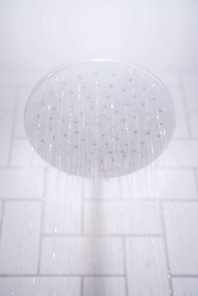 steamy shower head