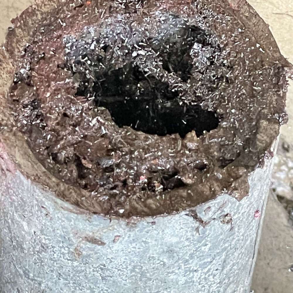 Interior of a compacted Pipe