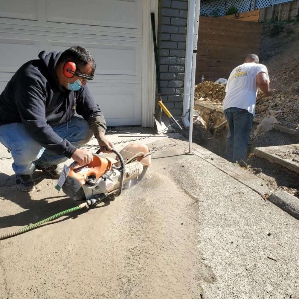 Concrete Removal to Replace Drain Lines